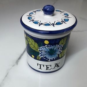 Handmade Ceramic Tea canister from Italy